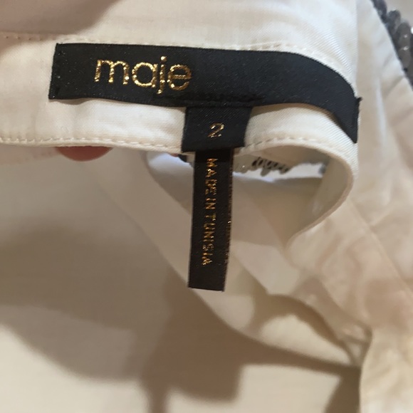 Maje beautiful silver sequence collar top - Picture 5 of 6